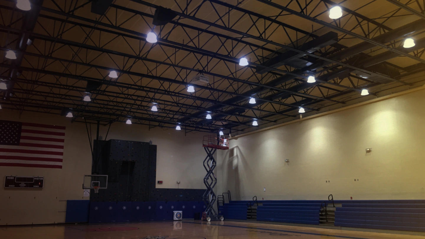 basketball court with open lights tuttle ok